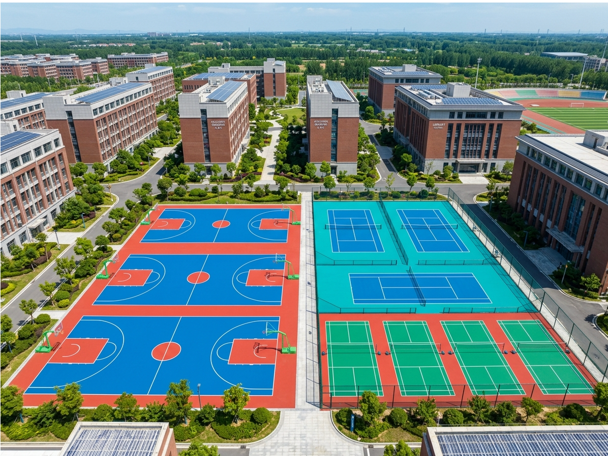 庆阳市硅PU球场预制型塑胶跑道 - 一站式服务